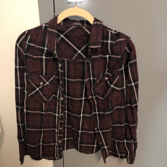 Nordstrom Tops - NWOT PURPLE FLANNEL